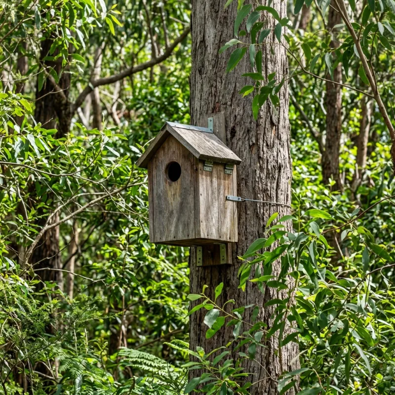 Animal nesting box installed as a humane alternative to a St Kilda East roof cavity